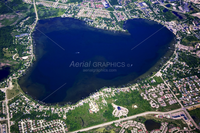 Walled Lake in Oakland County, Michigan